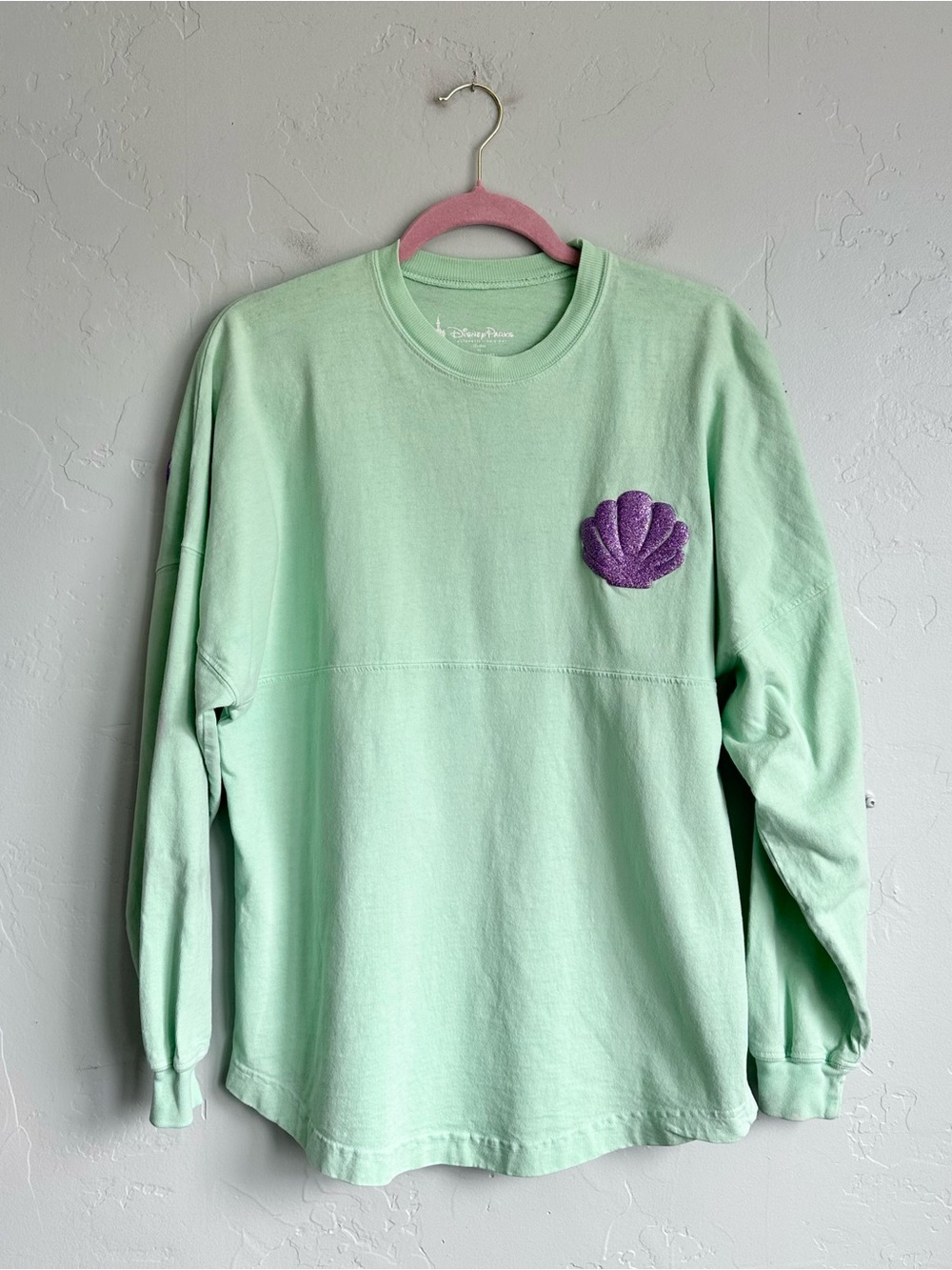 Disneyland Resort The Little Mermaid Spirit Jersey Purple Glitter Shell Size XS